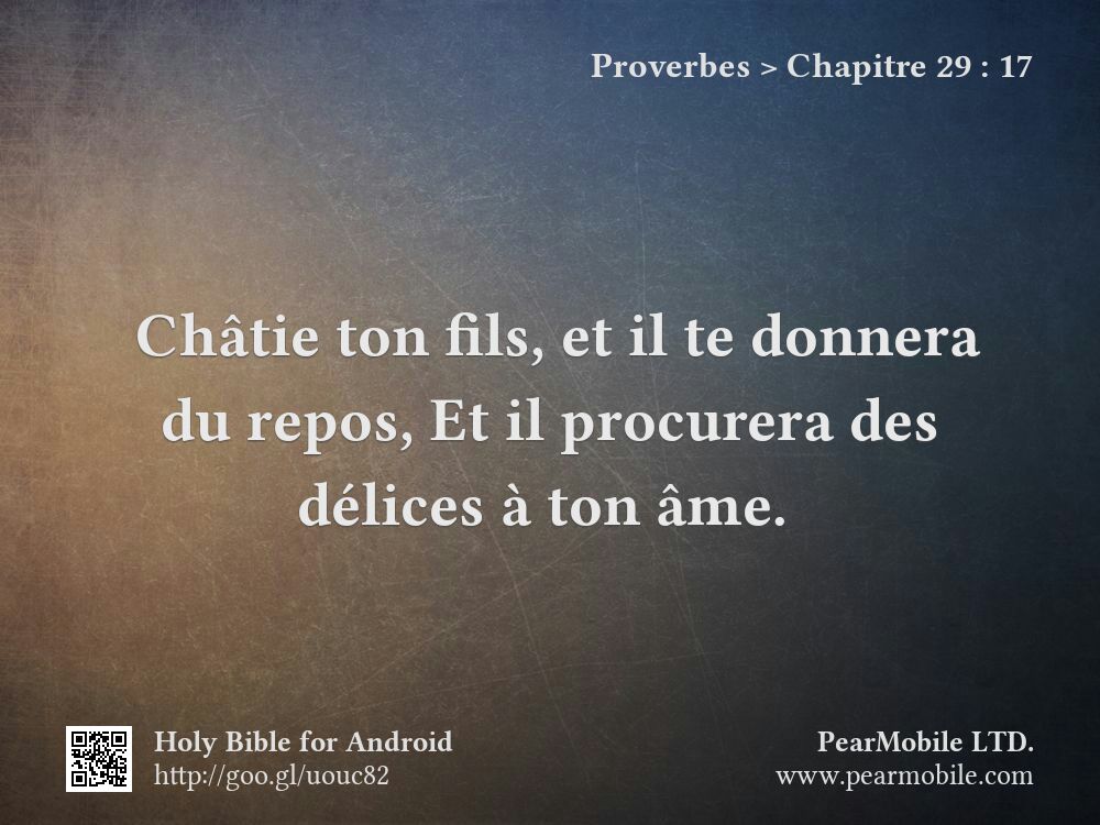 Proverbes, Chapitre 29:17